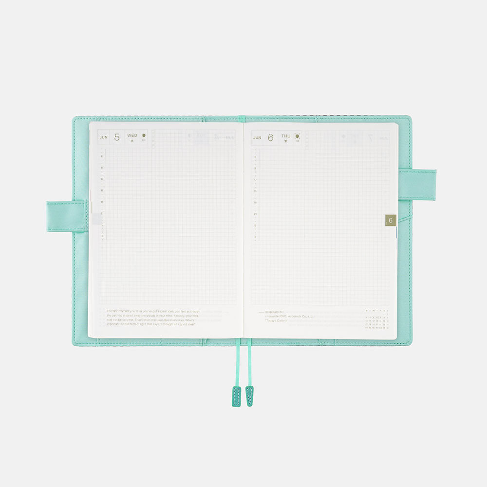 Hobonichi Techo 2024 Cousin A5 - Gingham (Black) (cover only)