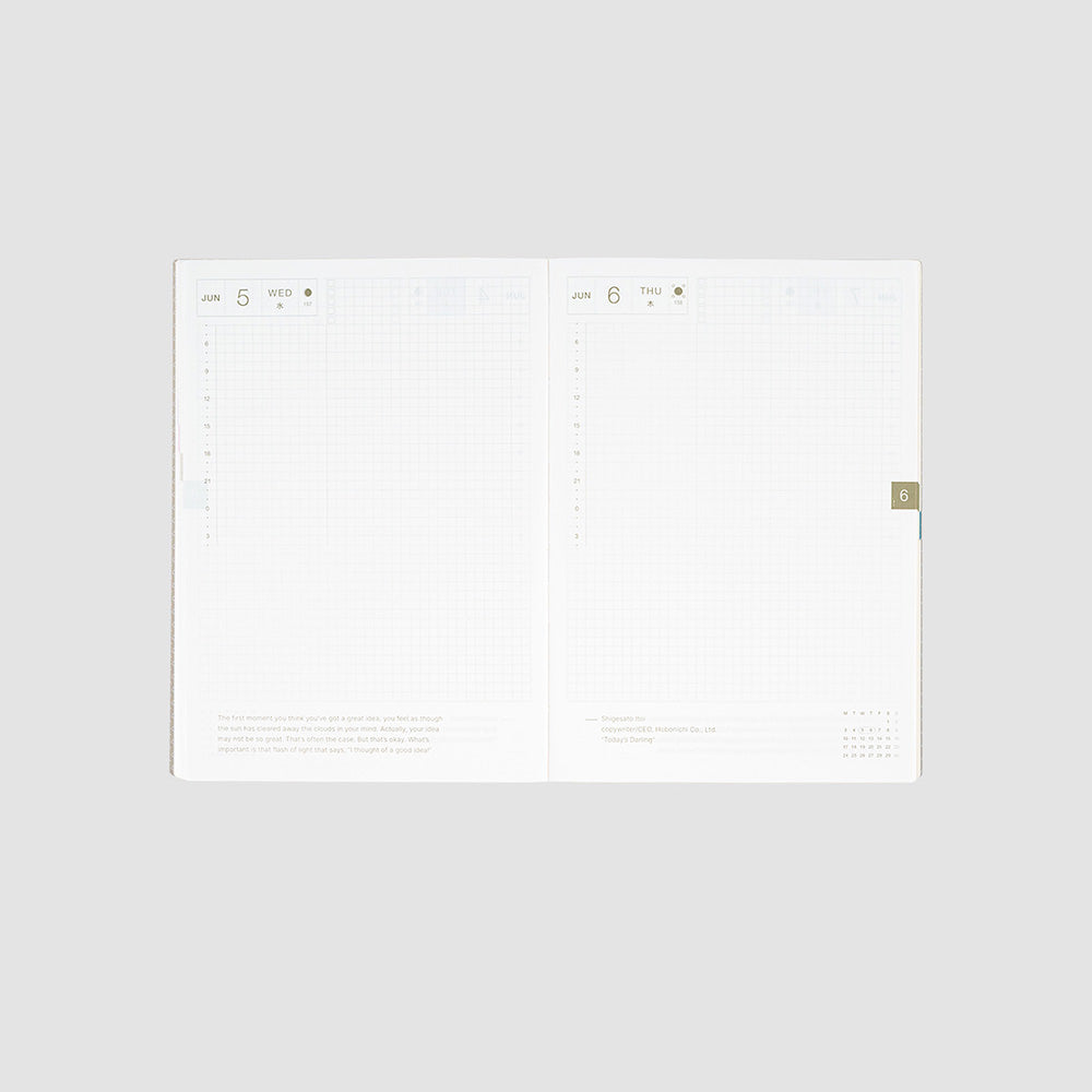 Hobonichi Techo 2024 HON A5- Paper Series: Black Gingham