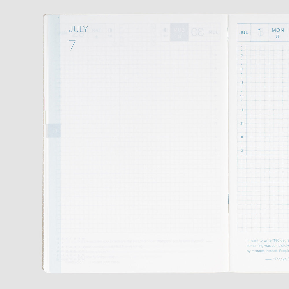Hobonichi Techo 2024 HON A5- Paper Series: Black Gingham