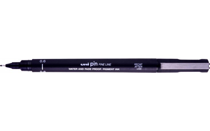 Uni Pin Fine Line Drawing Pen-Black - Smidapaper Ikigai Shop