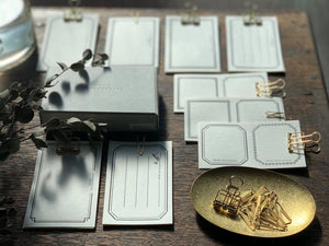 Oeda Letterpress Sticker Box Frame (Black/Bronze) - Smidapaper Ikigai Shop