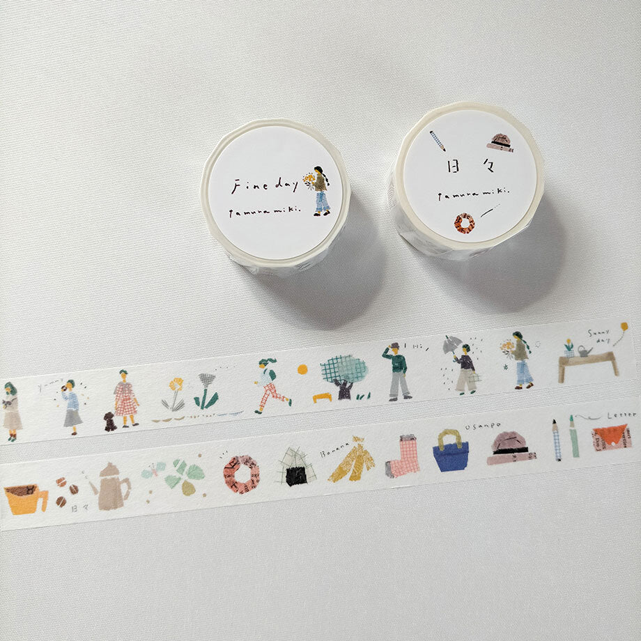 Miki Tamura Washi Tape: Fine Day - Smidapaper Ikigai Shop