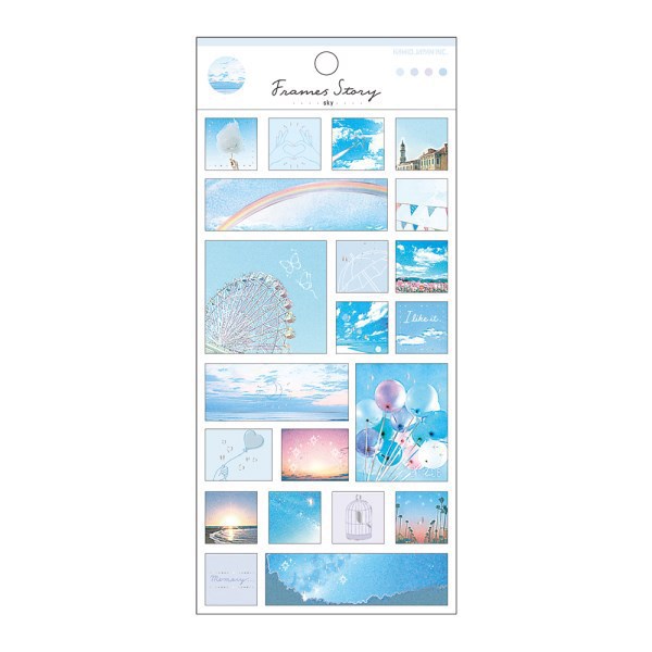 Kamio Japan Frames Story Washi Stickers: Sky - Smidapaper Ikigai Shop