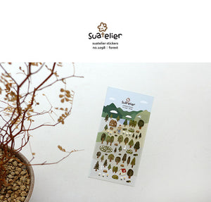 Suatelier Forest Stickers - Smidapaper Ikigai Shop