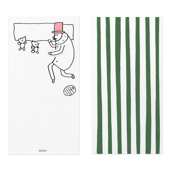 Midori Ojisan 25th Anniversary Folding Memo - Good Night - Smidapaper Ikigai Shop