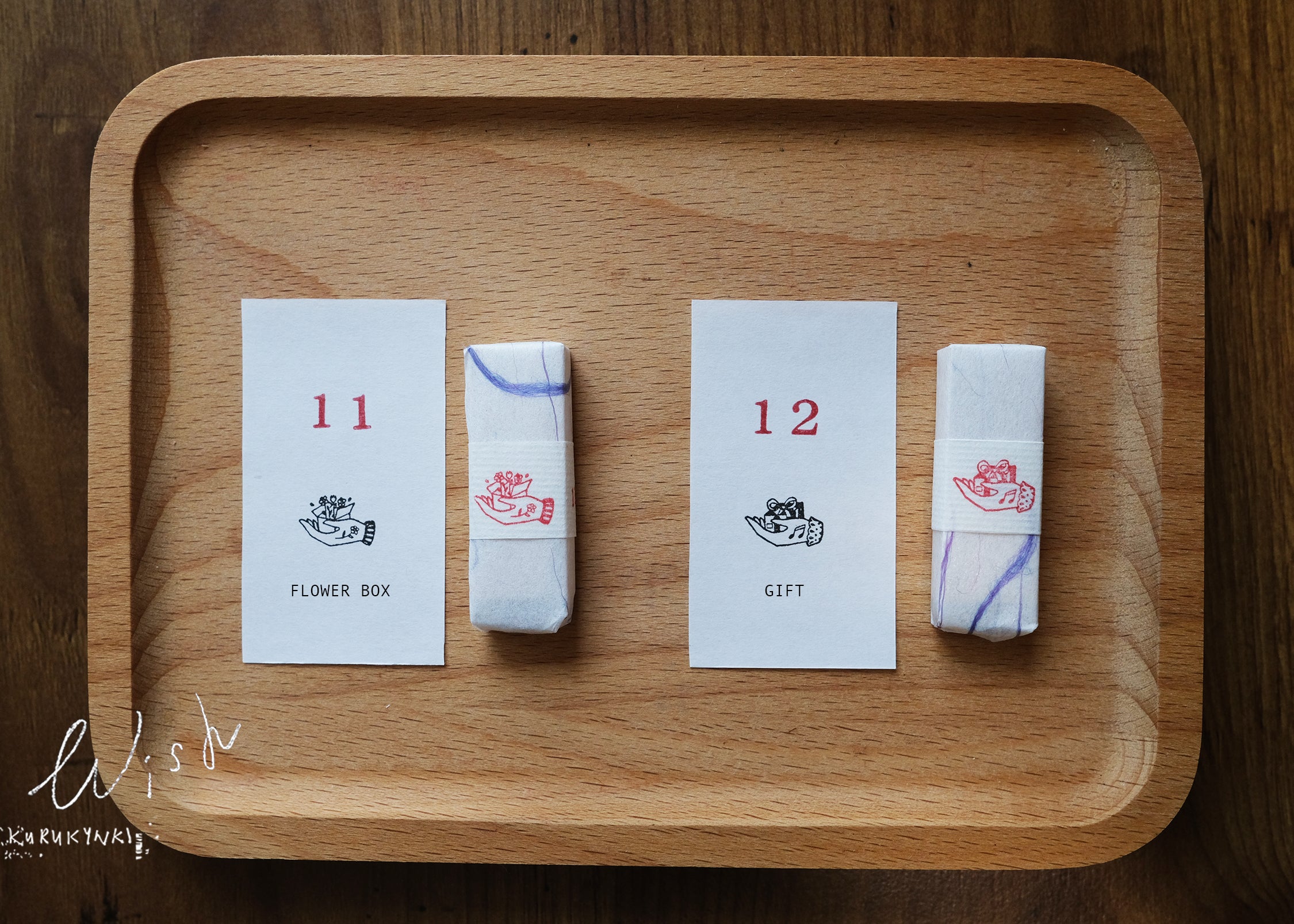 Kurukynki WISH Rubber Stamp (18 designs, sold individually) - Smidapaper Ikigai Shop