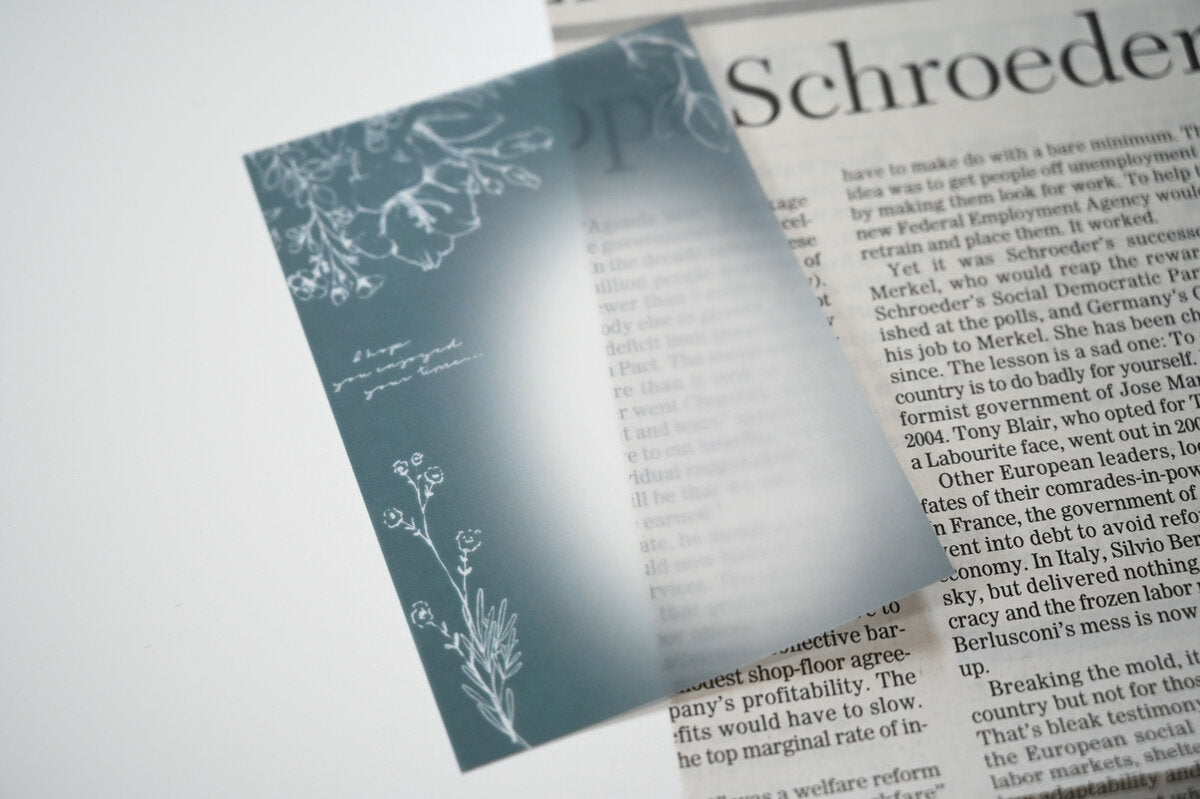 Tutty Design A7 Tracing Paper: Blue Fleur - Smidapaper Ikigai Shop