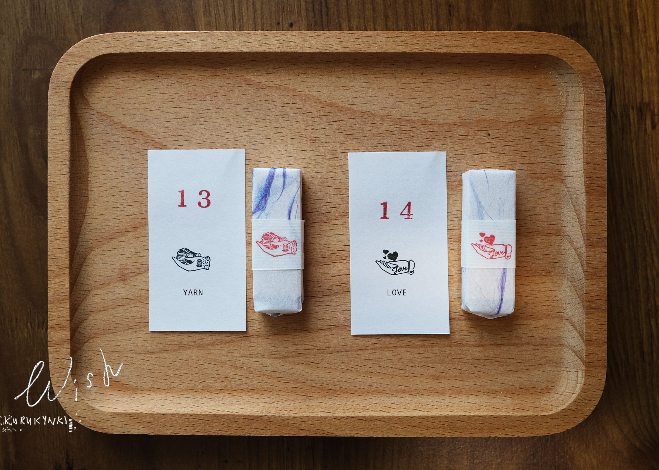 Kurukynki WISH Rubber Stamp (18 designs, sold individually) - Smidapaper Ikigai Shop