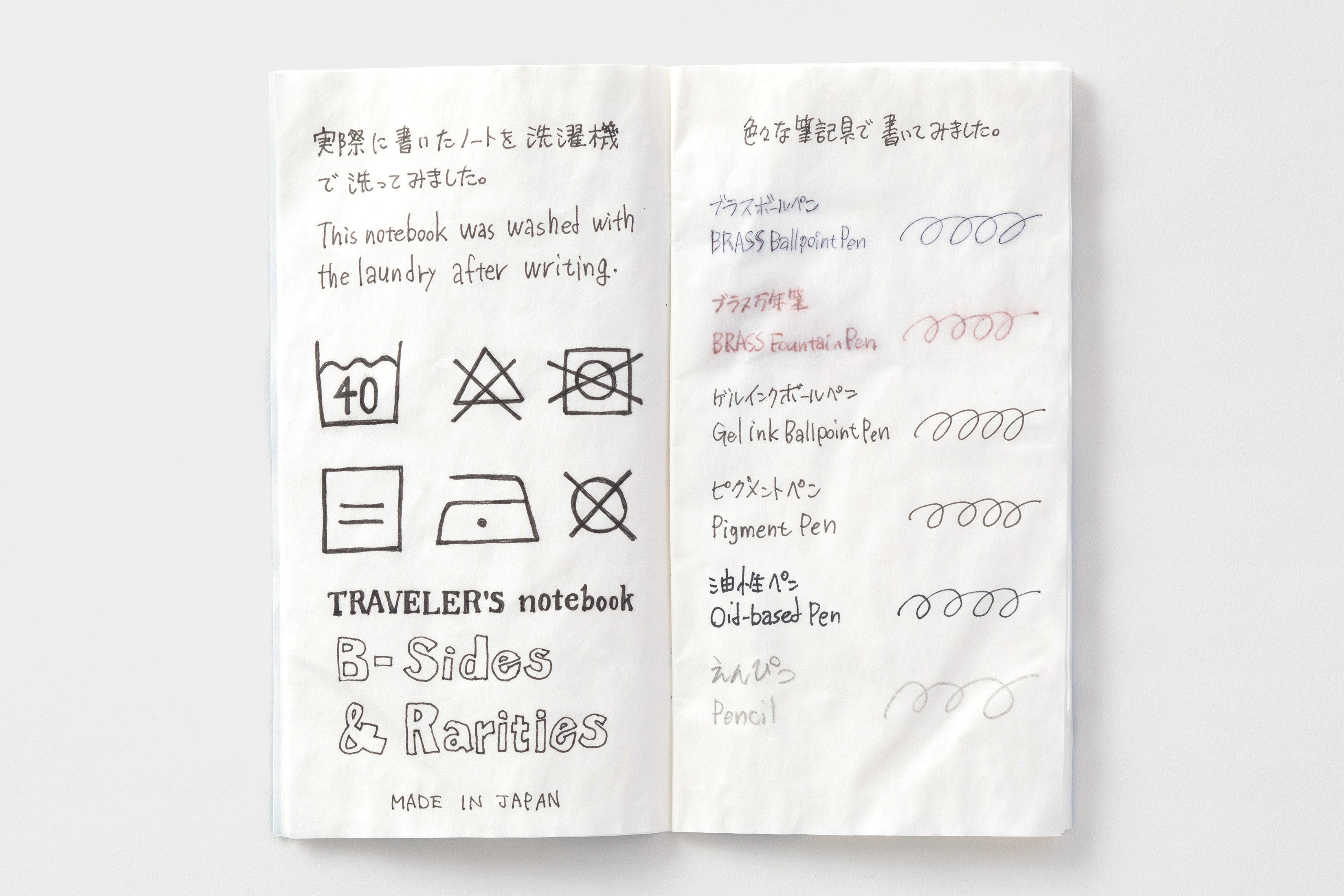Traveler's Notebook B-Sides & Rarities: Washable Paper - Smidapaper Ikigai Shop