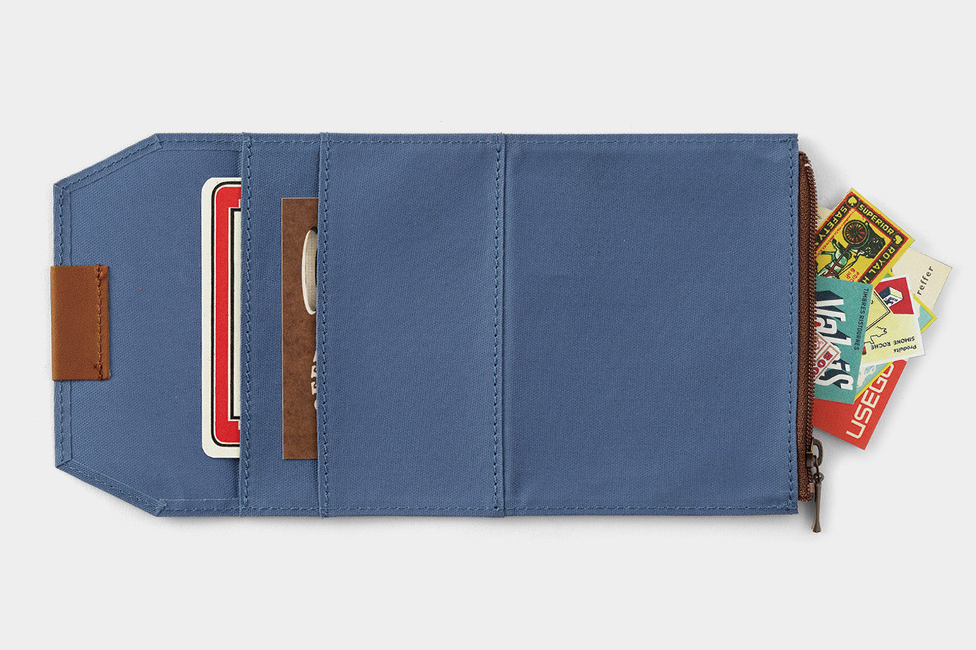 Traveler's Notebook B-Sides & Rarities: Passport Cotton Zipper Case-Blue - Smidapaper Ikigai Shop