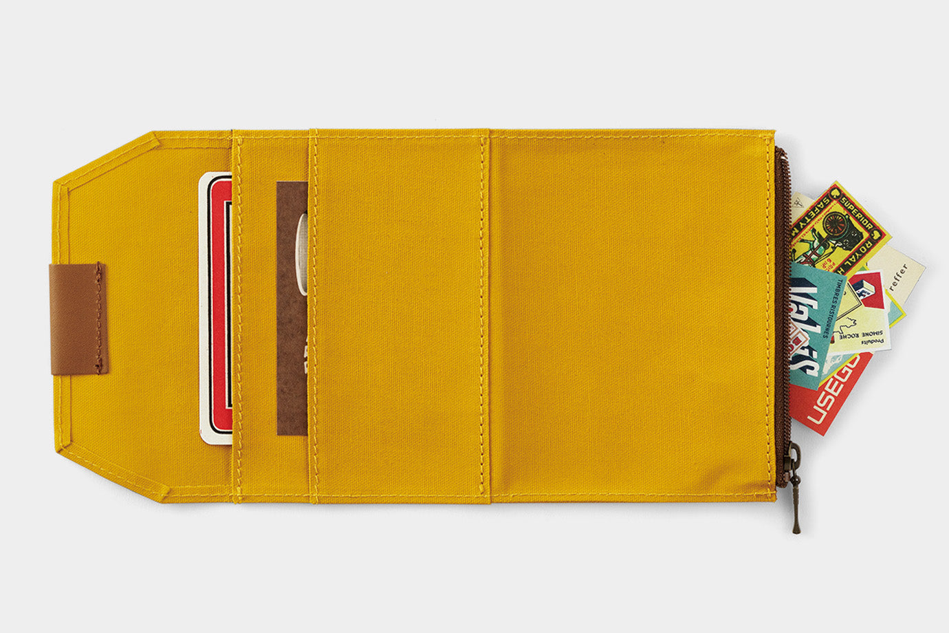 Traveler's Notebook B-Sides & Rarities: Passport Cotton Zipper Case-Mustard - Smidapaper Ikigai Shop