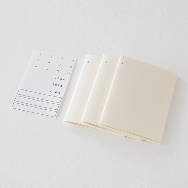 MD Notebook Light A5 | Grid (Set of 3) - Smidapaper Ikigai Shop