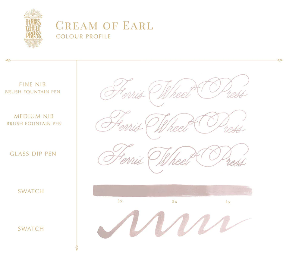 Ferris Wheel Press Fountain Pen Ink 38ml: Cream of Earl
