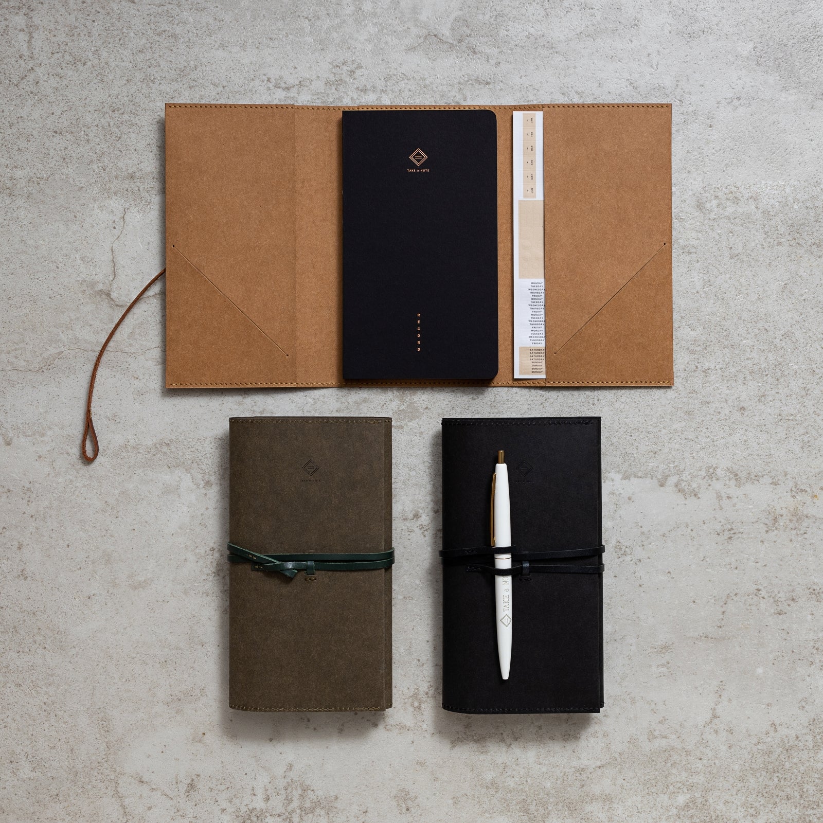 Take a Note Record Washable Kraft Paper Book Cover (3 colours)