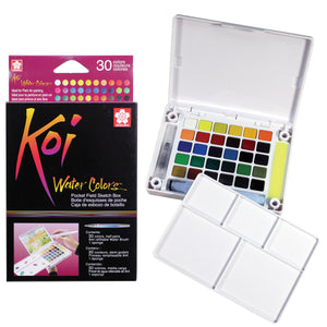 Sakura Koi Watercolor Field Sketch Box Set - 30 Color Palette - Smidapaper Ikigai Shop