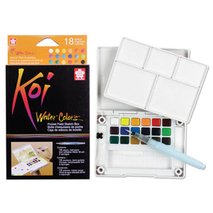 Sakura Koi Watercolor Field Sketch Box Set - 18 Color Palette - Smidapaper Ikigai Shop