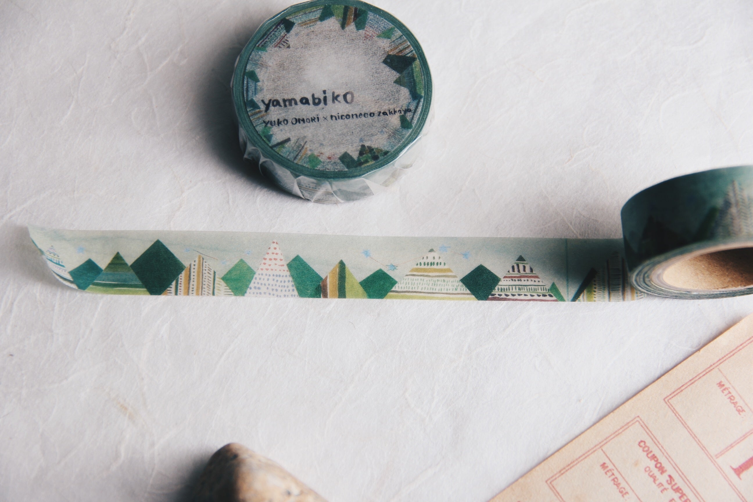 Nico Neco x omoriyuko Fine Japanese Art Washi Tape-Yamabiko - Smidapaper Ikigai Shop