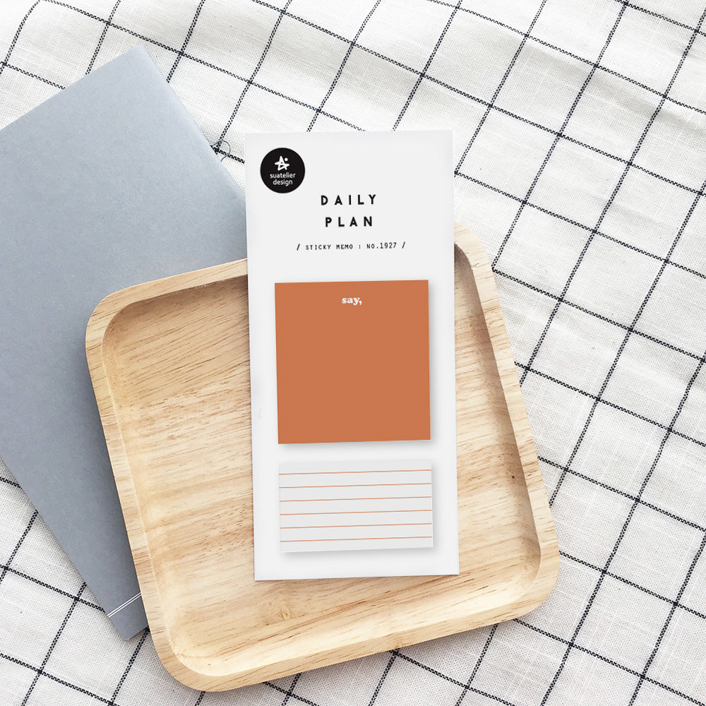 Suatelier Daily Plan Sticky Notes 21 Say - Smidapaper Ikigai Shop