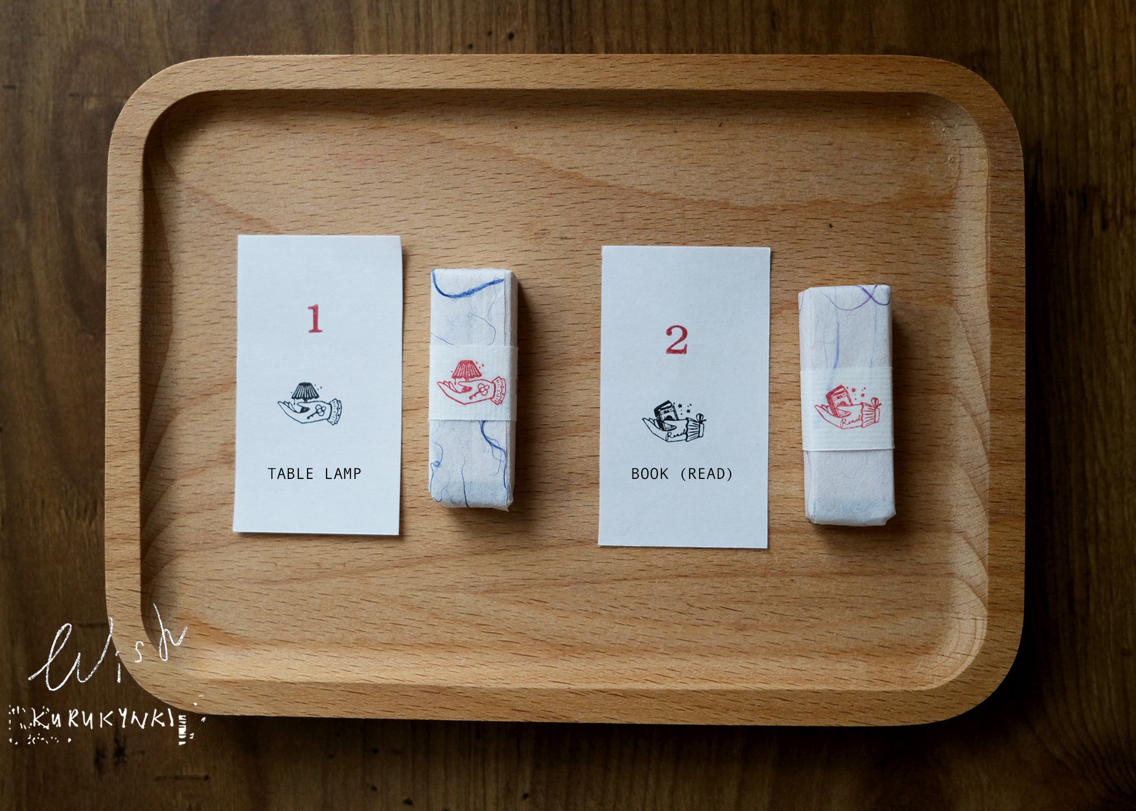 Kurukynki WISH Rubber Stamp (18 designs, sold individually) - Smidapaper Ikigai Shop