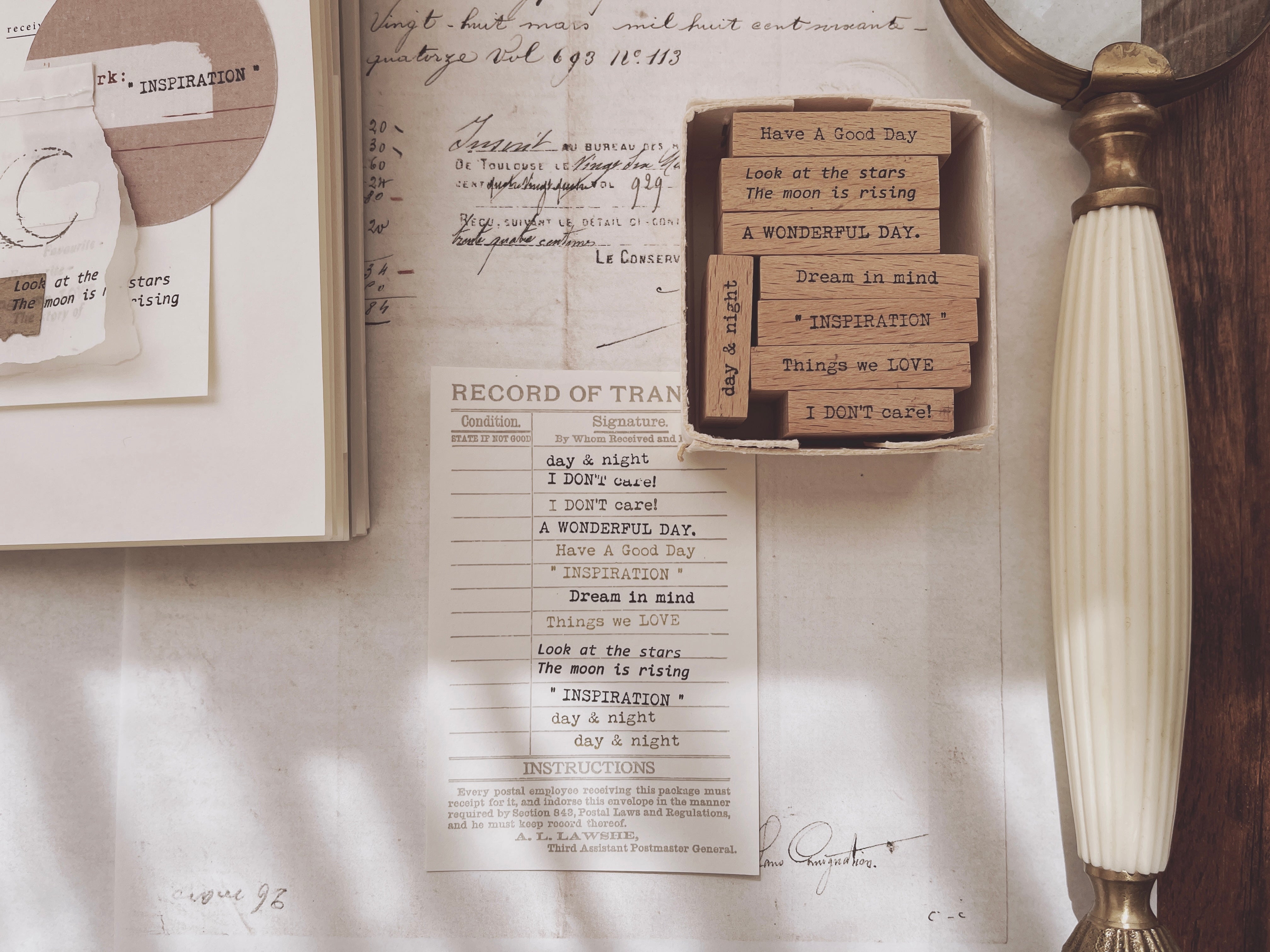 Penny Fei Just Words Rubber Stamp Collection (10 types, sold separately)