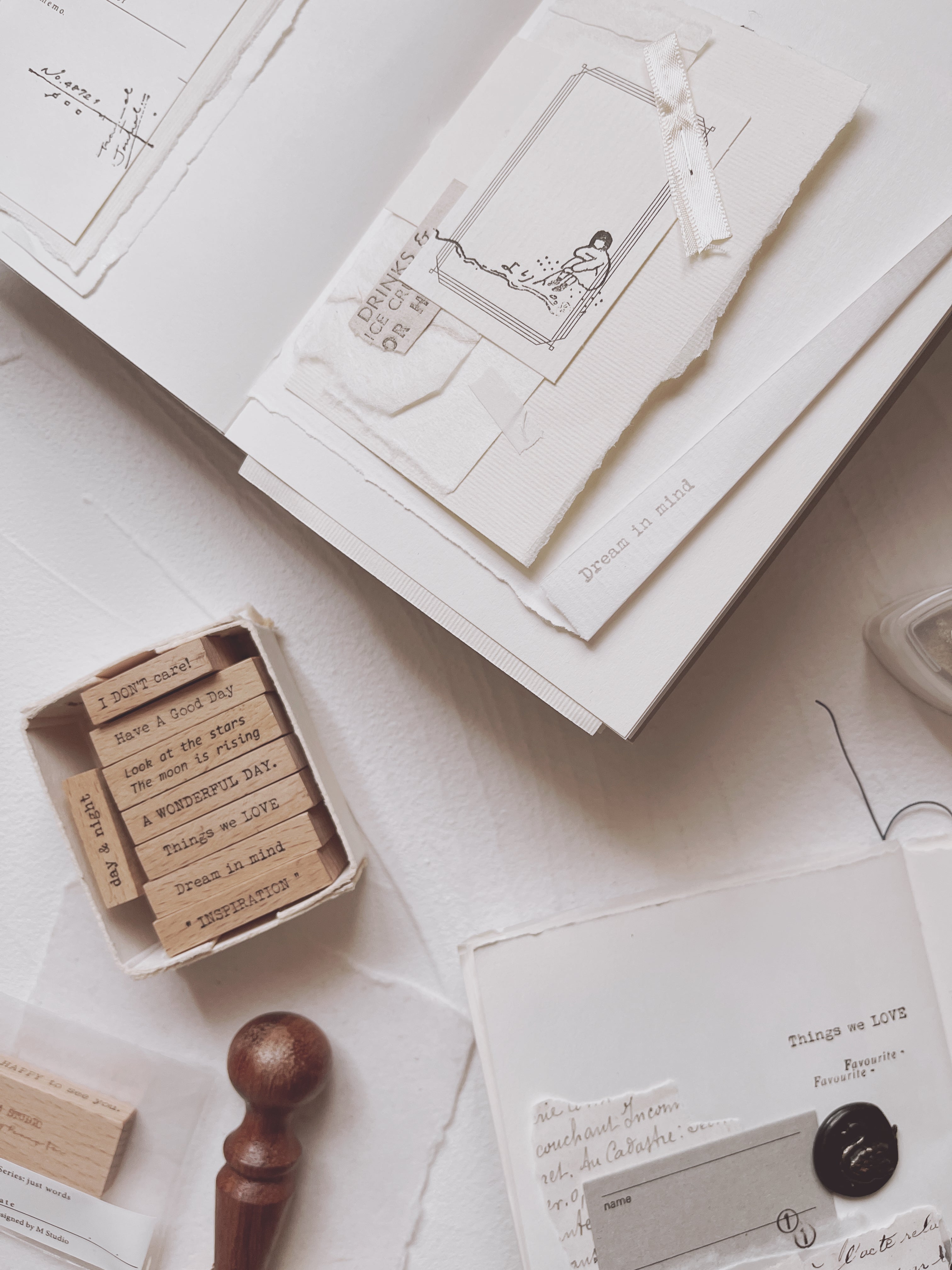 Penny Fei Just Words Rubber Stamp Collection (10 types, sold separately)