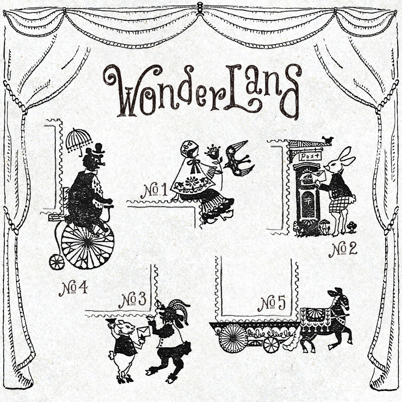 Wonderland: Radek and the Donkey Cart Stamp - Smidapaper Ikigai Shop