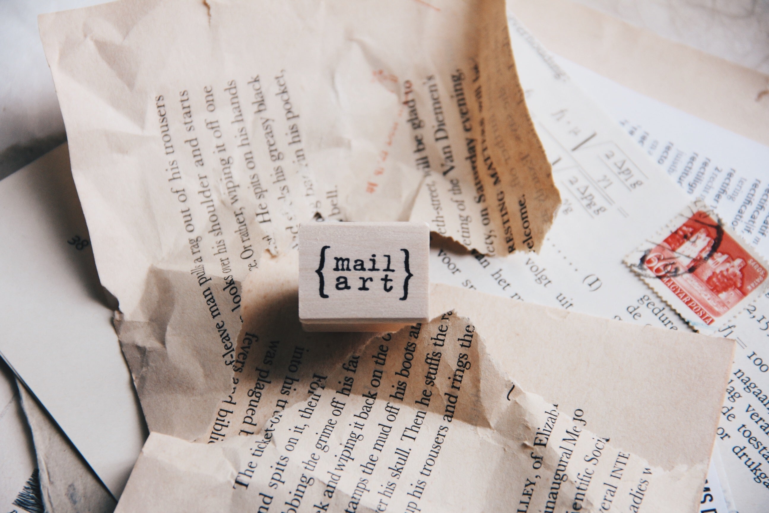 Catslife Press Mail Art Rubber Stamp - Smidapaper Ikigai Shop