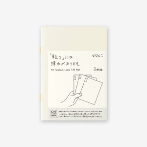 MD Notebook Light A6 | Blank (Set of 3) - Smidapaper Ikigai Shop