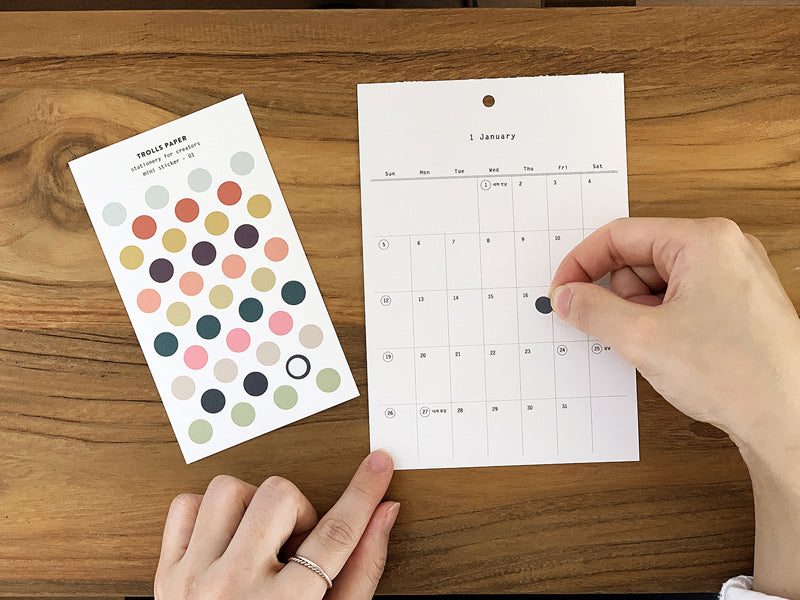 Colour Stickers (Set of 10) - Smidapaper Ikigai Shop