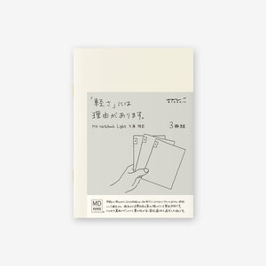 MD Notebook Light A6 | Ruled  (Set of 3) - Smidapaper Ikigai Shop
