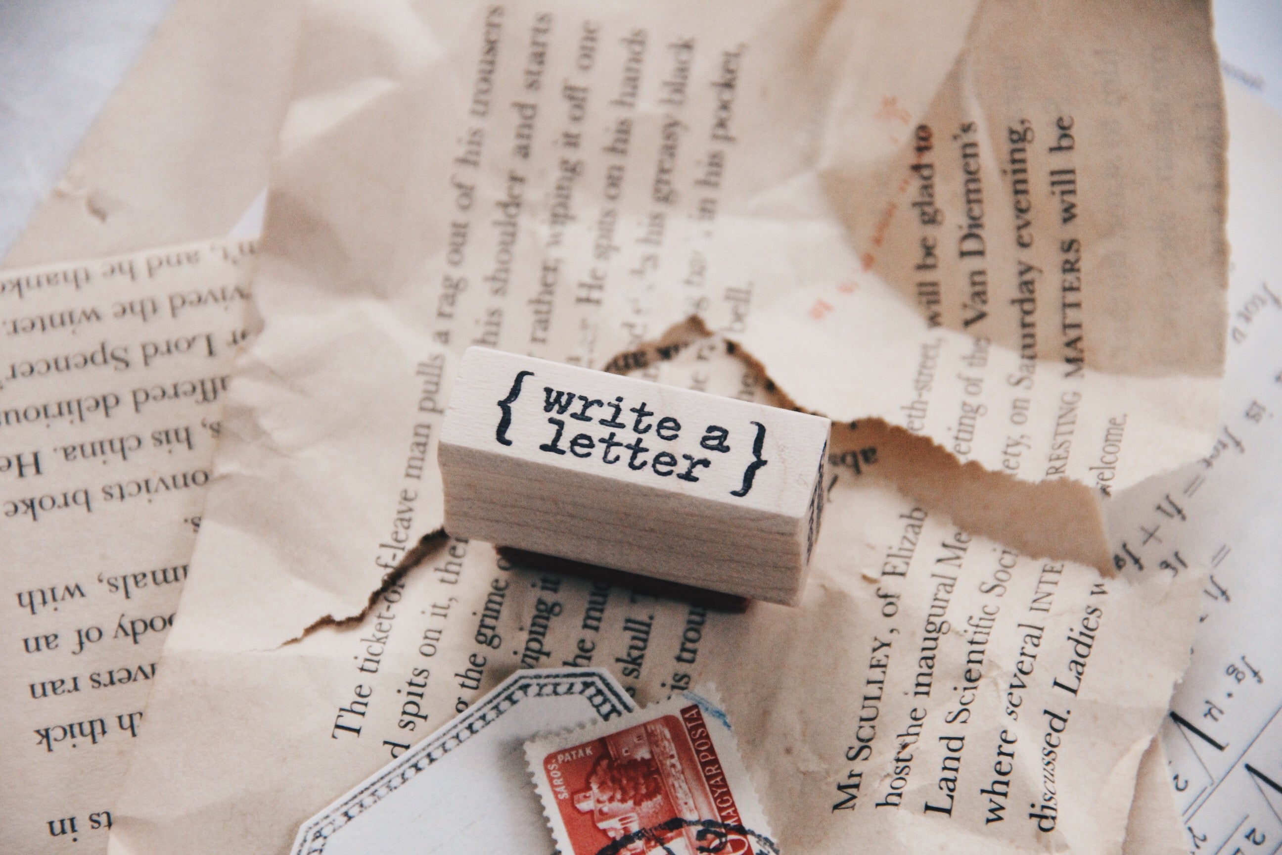 Catslife Press Write A Letter Rubber Stamp - Smidapaper Ikigai Shop