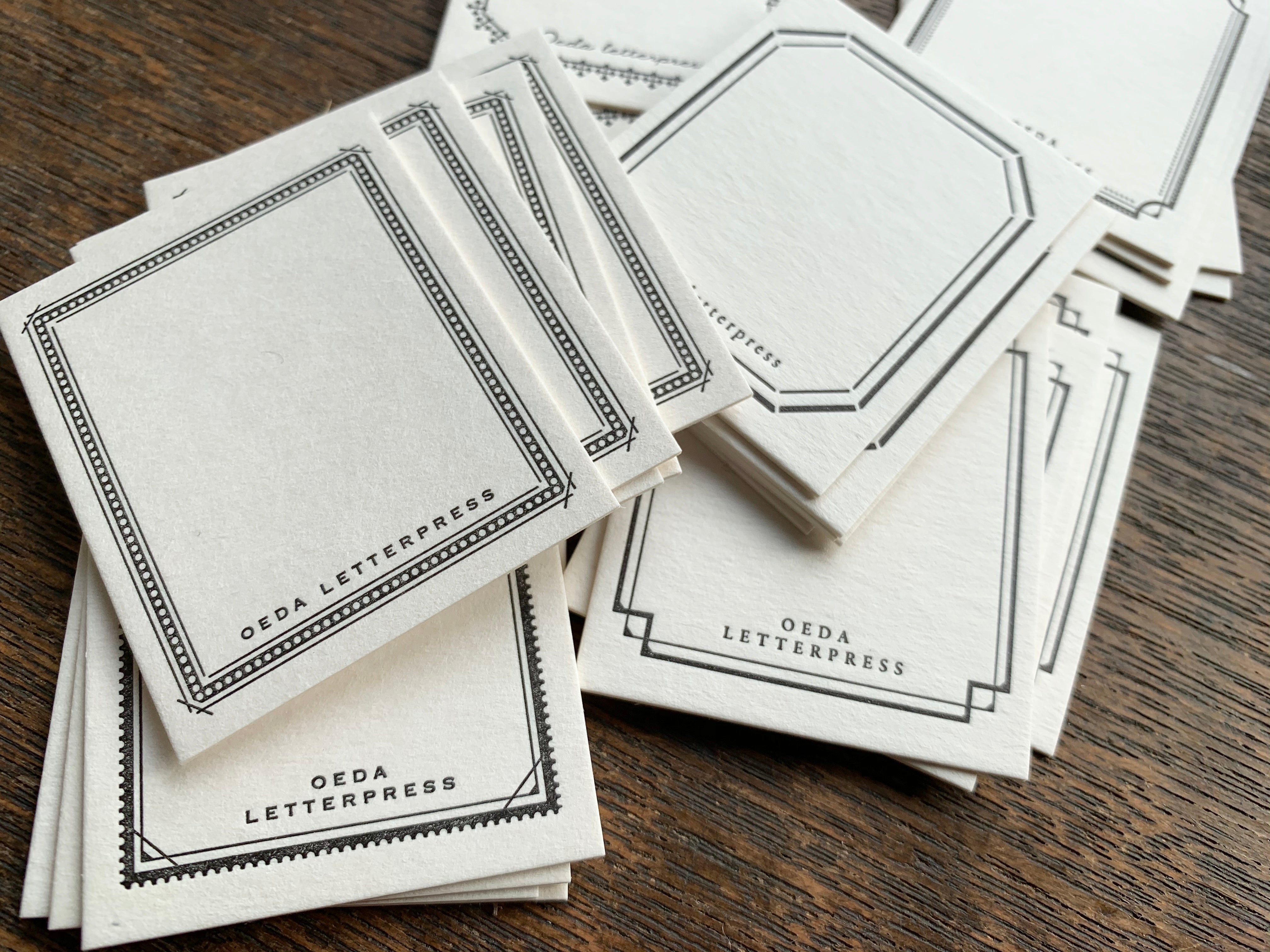 Oeda Letterpress Mini Card Box Frame (Black/Bronze) - Smidapaper Ikigai Shop