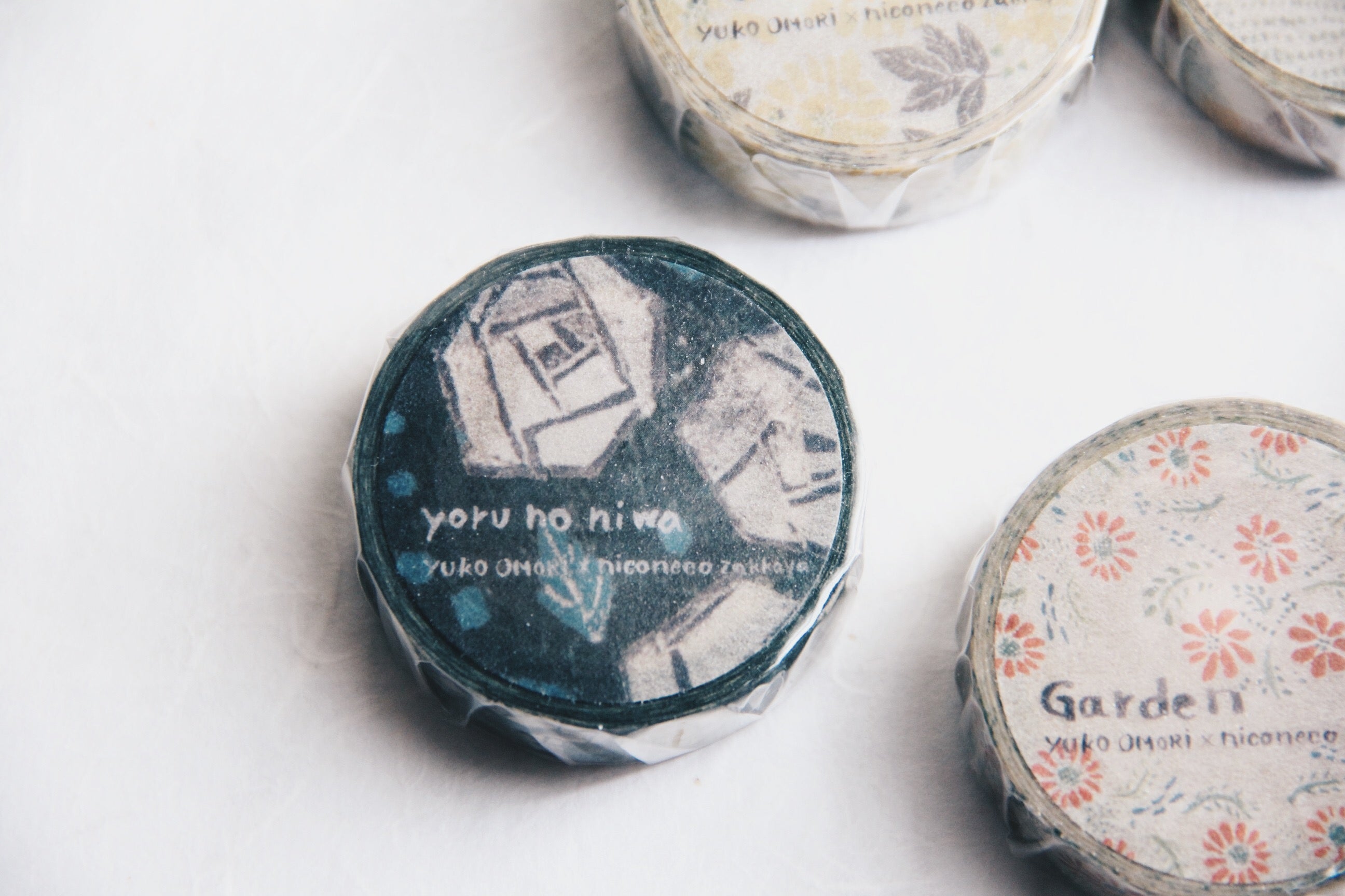 Nico Neco x omoriyuko Fine Japanese Art Washi Tape-Yoru No Niwa - Smidapaper Ikigai Shop