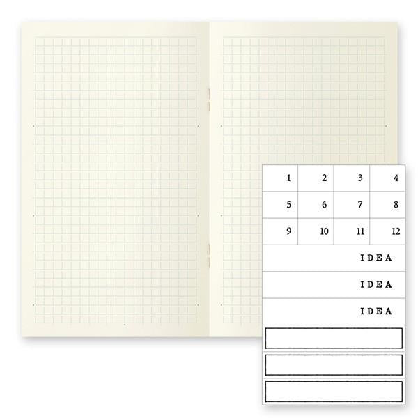 MD Notebook Light B6 Slim | Grid (Set of 3) - Smidapaper Ikigai Shop