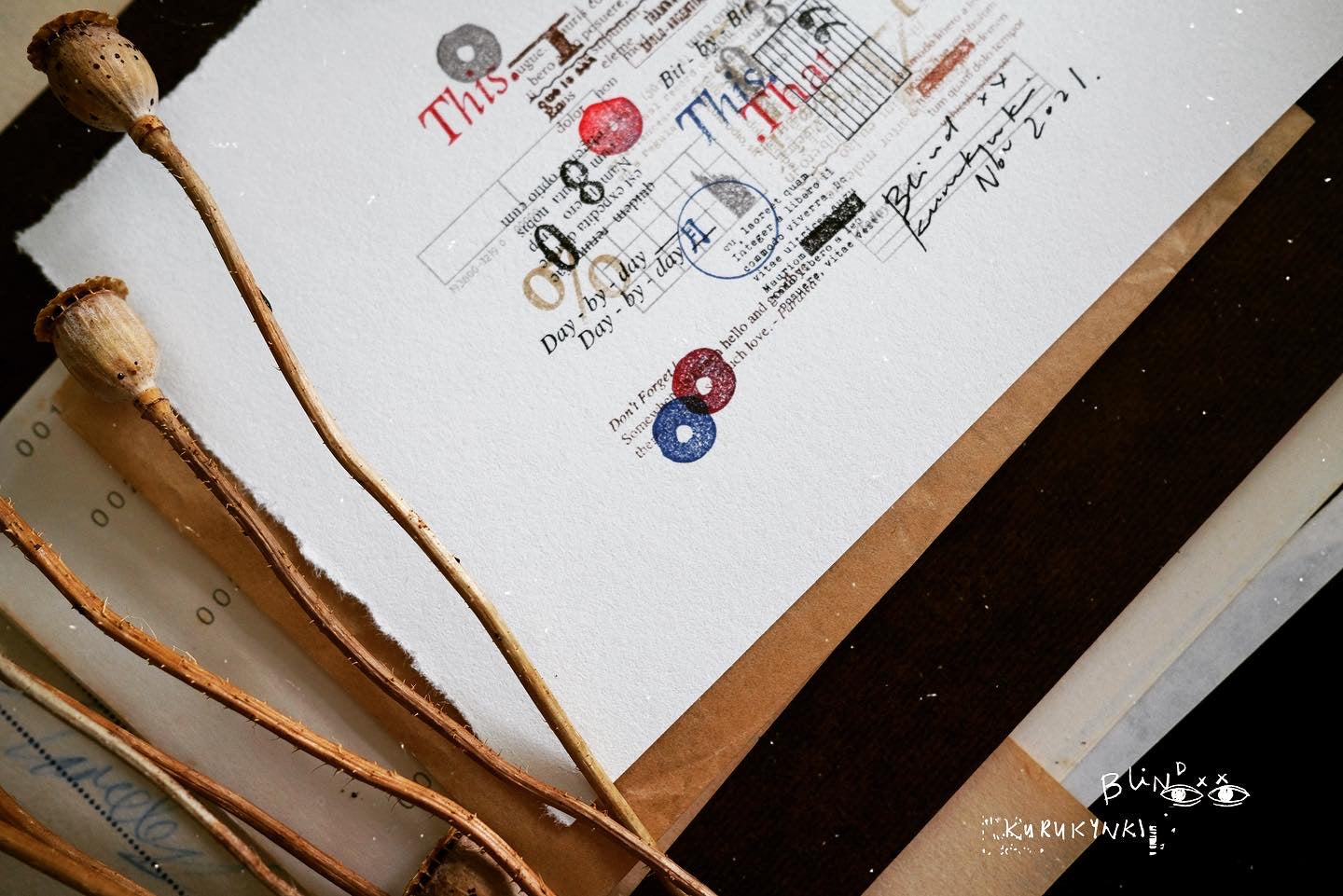 Kurukynki Blindxx Rubber Stamp Set (A/B) - Smidapaper Ikigai Shop
