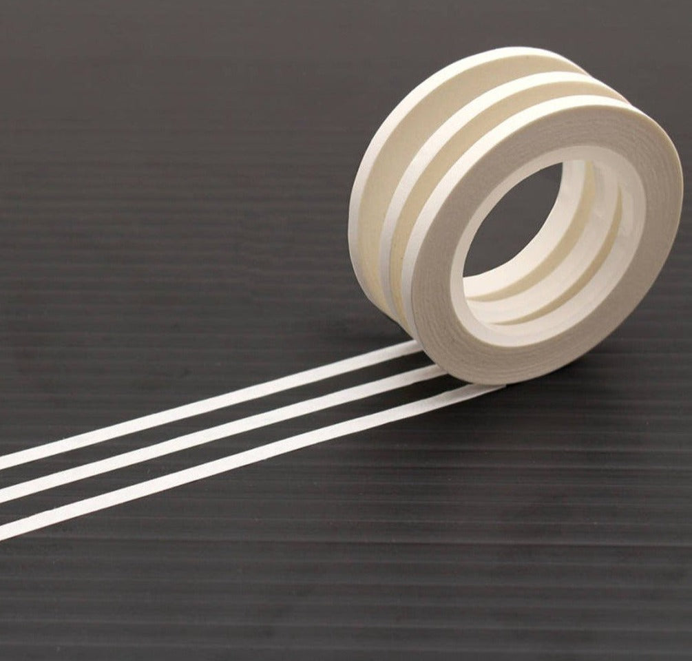 MT Washi Tape - Slim 3mm Matte White MTSLIM12 - Smidapaper Ikigai Shop