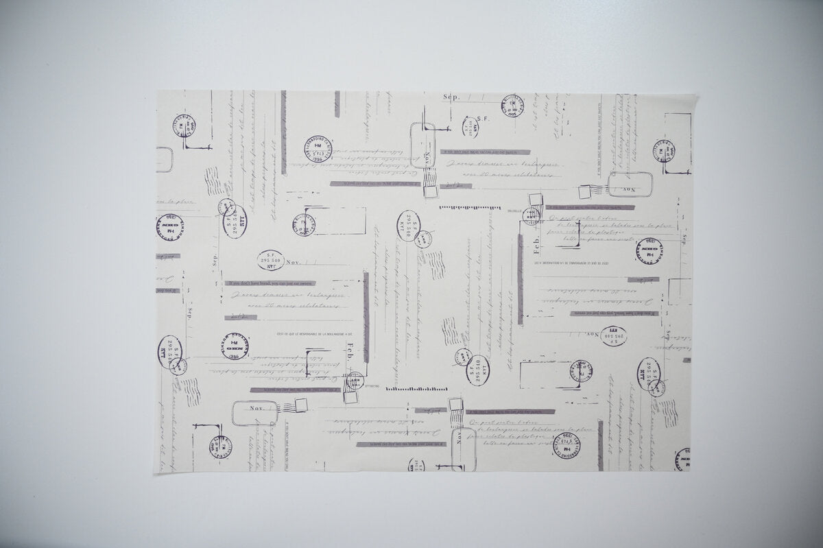 Tutty Design A4 Wrapping Paper: Postmark - Smidapaper Ikigai Shop