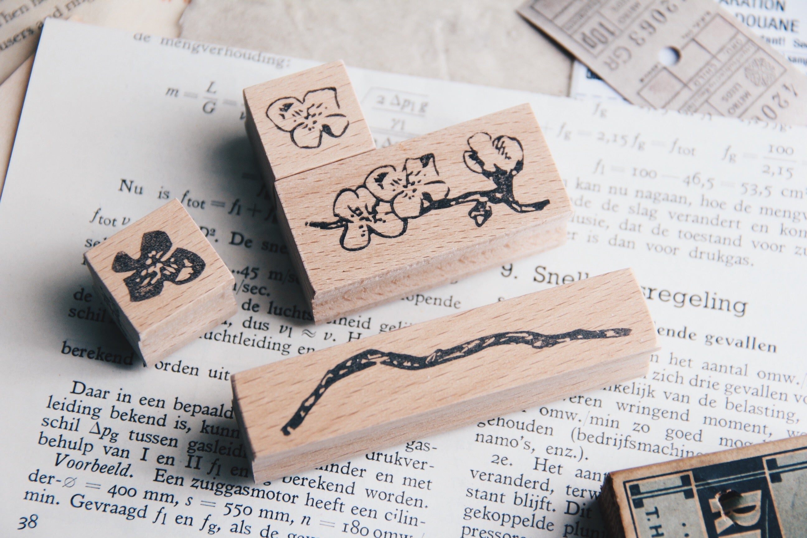 Stempel Jazz Cherry Blossom Stamp Set (Set of 4) - Smidapaper Ikigai Shop