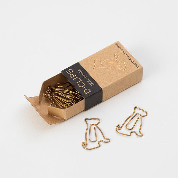 Midori D-Clips Dog- Shiba (Gold) - Smidapaper Ikigai Shop