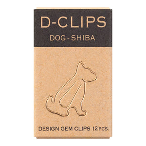Midori D-Clips Dog- Shiba (Gold) - Smidapaper Ikigai Shop