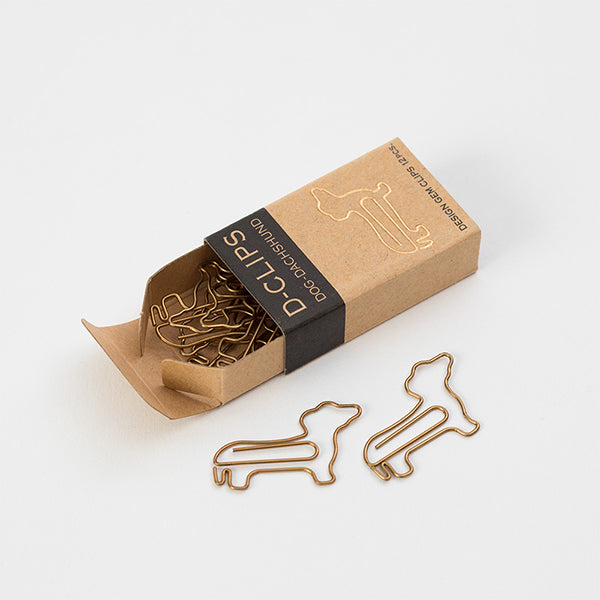 Midori D-Clips Dog- Dachsund (Gold) - Smidapaper Ikigai Shop