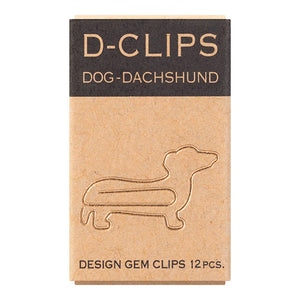 Midori D-Clips Dog- Dachsund (Gold) - Smidapaper Ikigai Shop