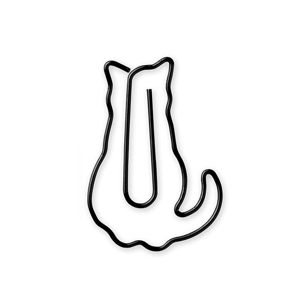 Midori D-Clips Cat Sitting (Black) - Smidapaper Ikigai Shop