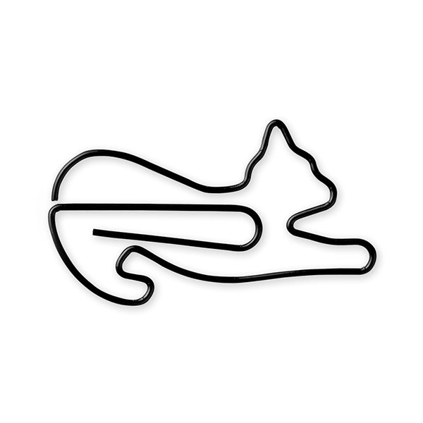 Midori D-Clips Cat Stretching (Black) - Smidapaper Ikigai Shop