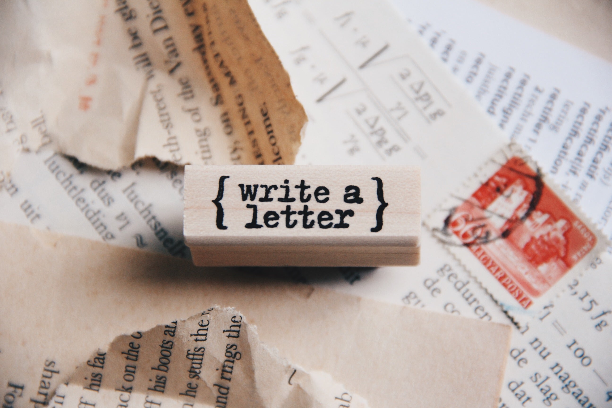 Catslife Press Write A Letter Rubber Stamp - Smidapaper Ikigai Shop