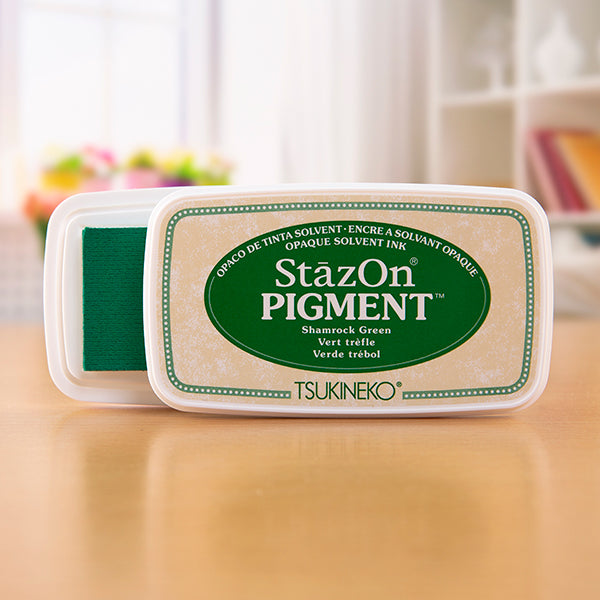 Tsukineko - StazOn Pigment - Green - Smidapaper Ikigai Shop