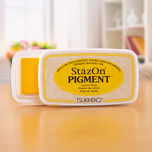 Tsukineko - StazOn Pigment - Lemon Drop - Smidapaper Ikigai Shop