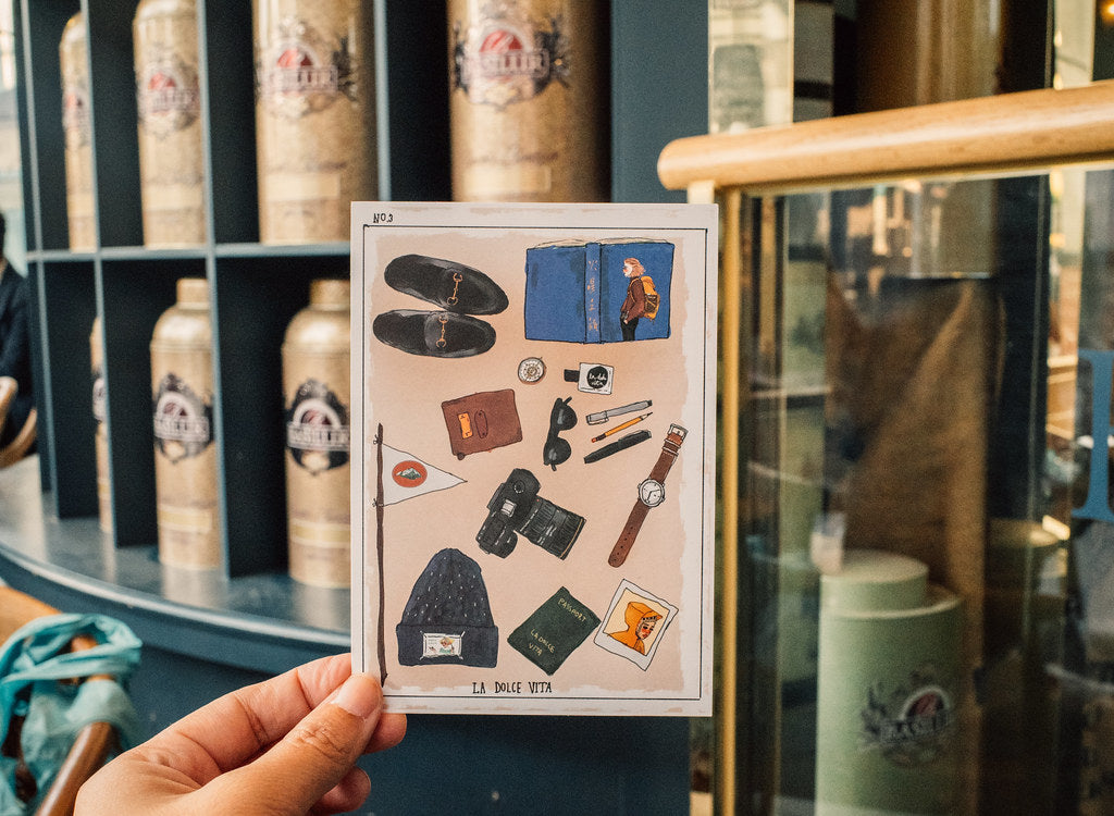 La Dolce Vita Bon Voyage Postcard (8 Individual Designs) - Smidapaper Ikigai Shop