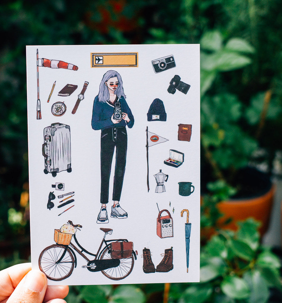 La Dolce Vita Bon Voyage Postcard (8 Individual Designs) - Smidapaper Ikigai Shop
