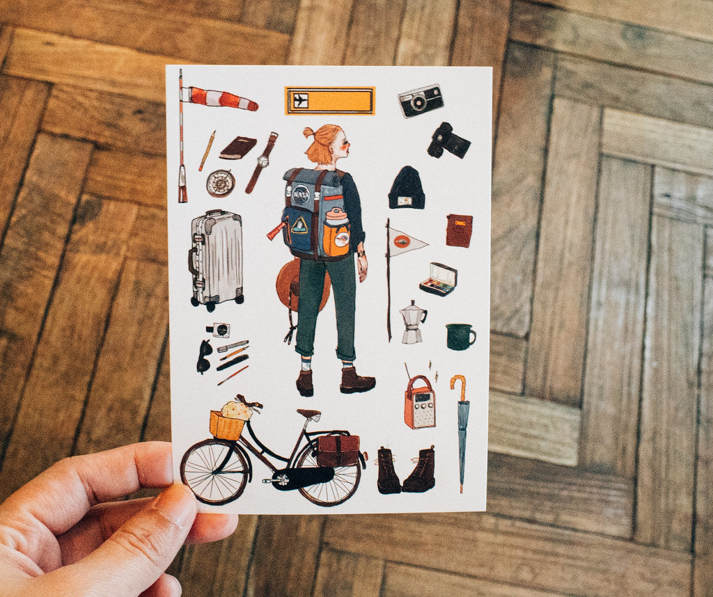 La Dolce Vita Bon Voyage Postcard (8 Individual Designs) - Smidapaper Ikigai Shop